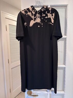 No 21 Black Dress with Floral, size 10